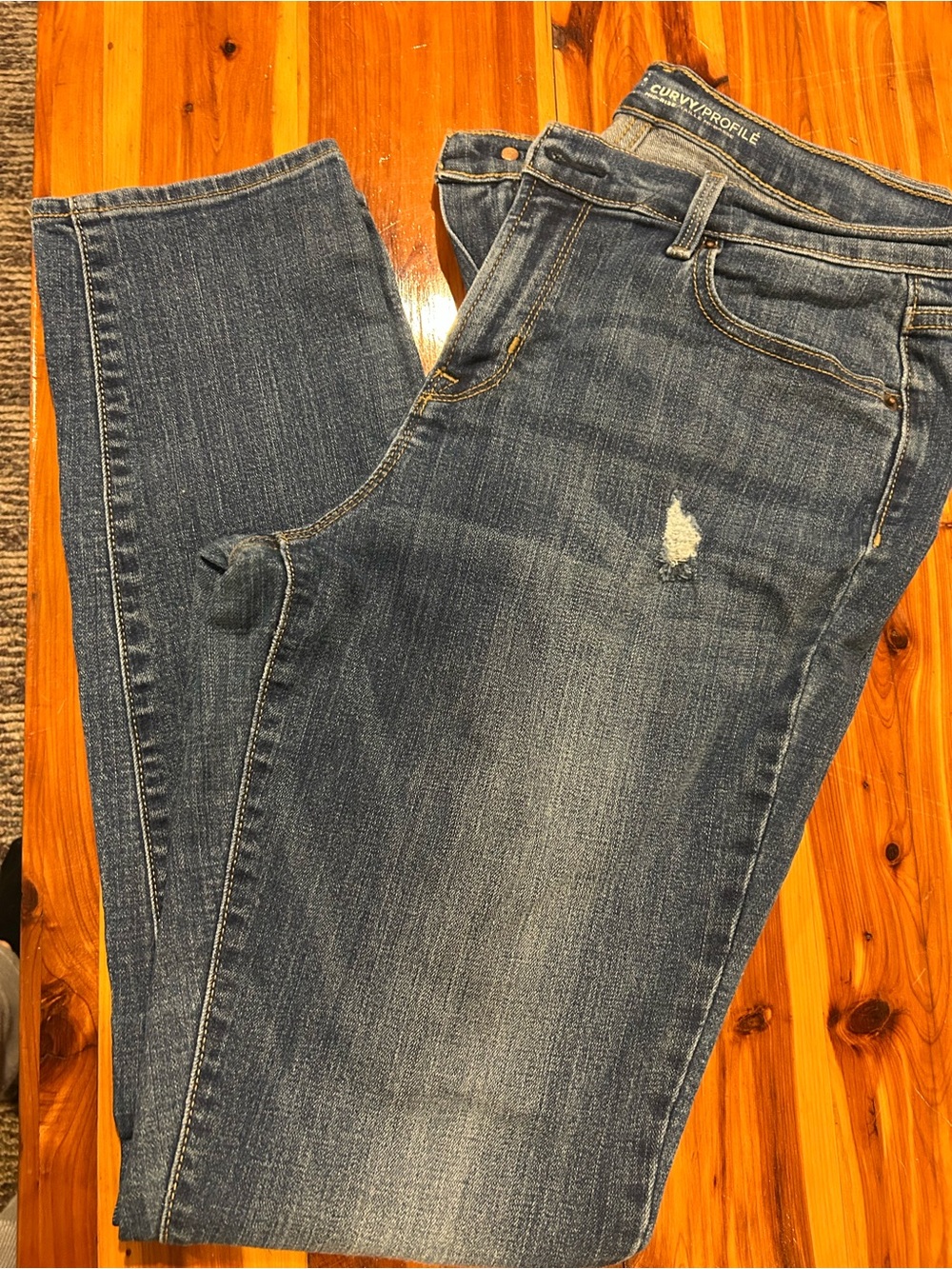 Women’s  Old Navy Distressed Curvy Mid-Rise Jean